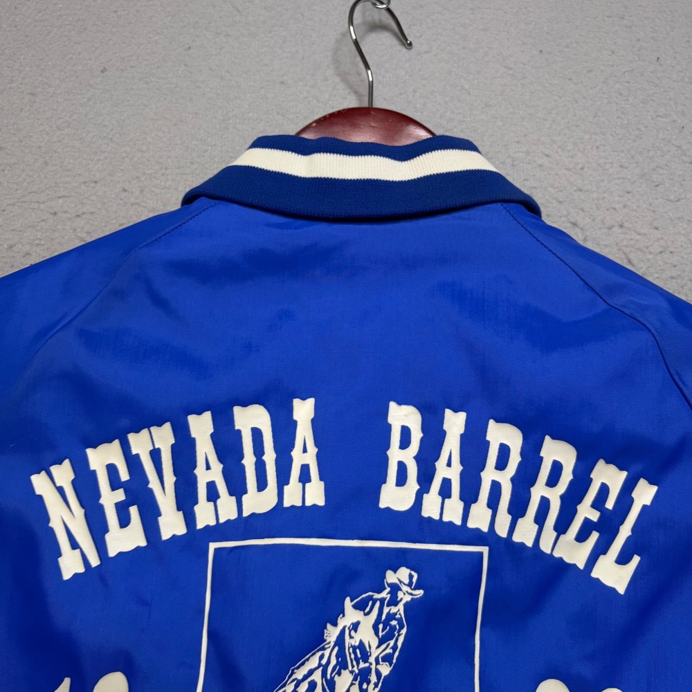 Don Alleson Athletic Bomber Jacket Mens S Blue Nevada Barrel Racing 1982 Vintage - Picture 10 of 14